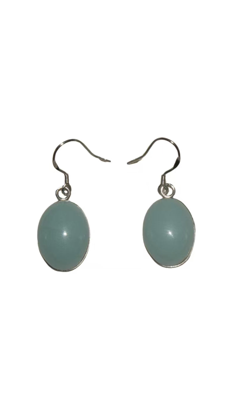 05018 Sky cyan glaze Earring