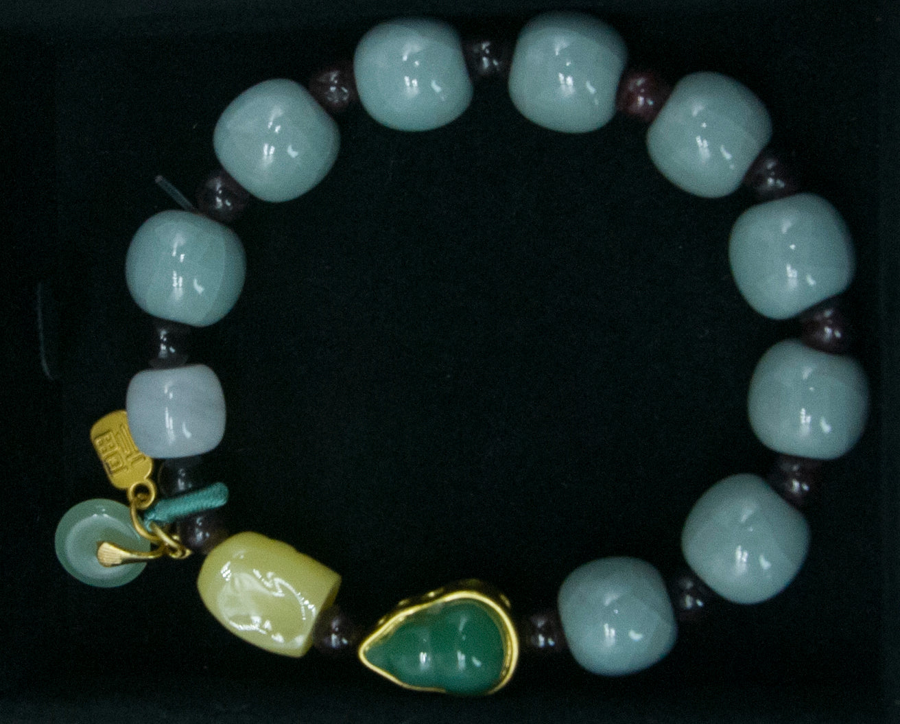 05014 Sky cyan glaze FU LU bracelet