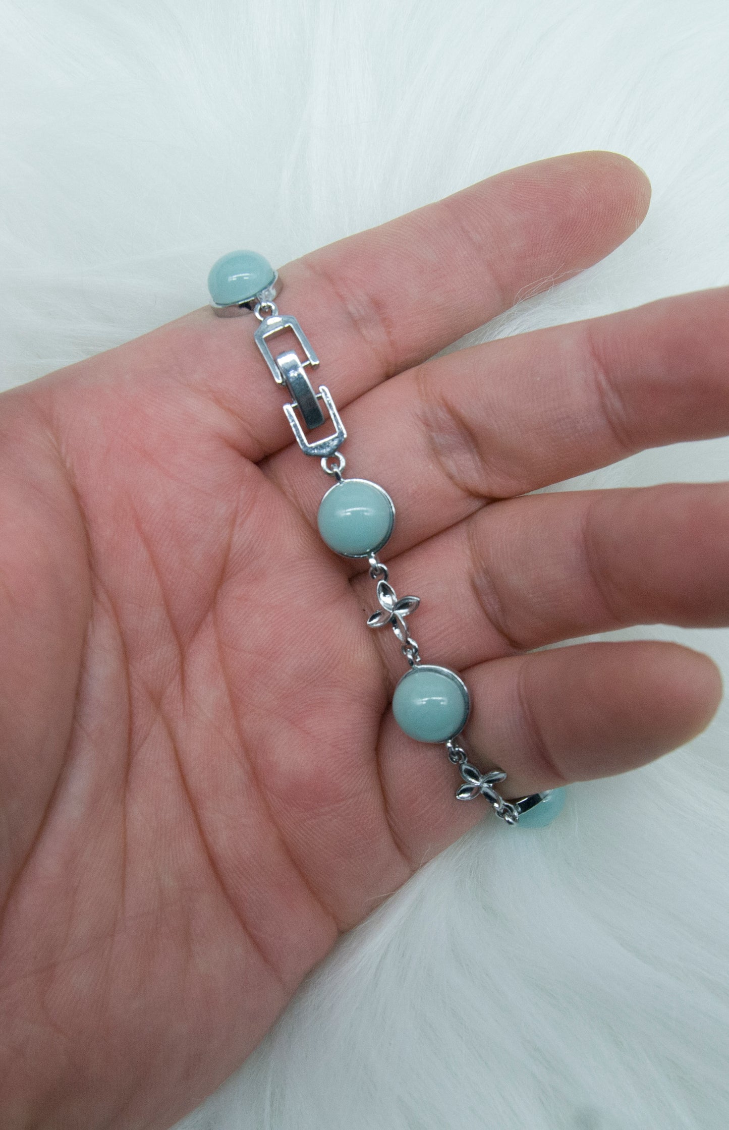 05010 Sky cyan glaze Bracelet