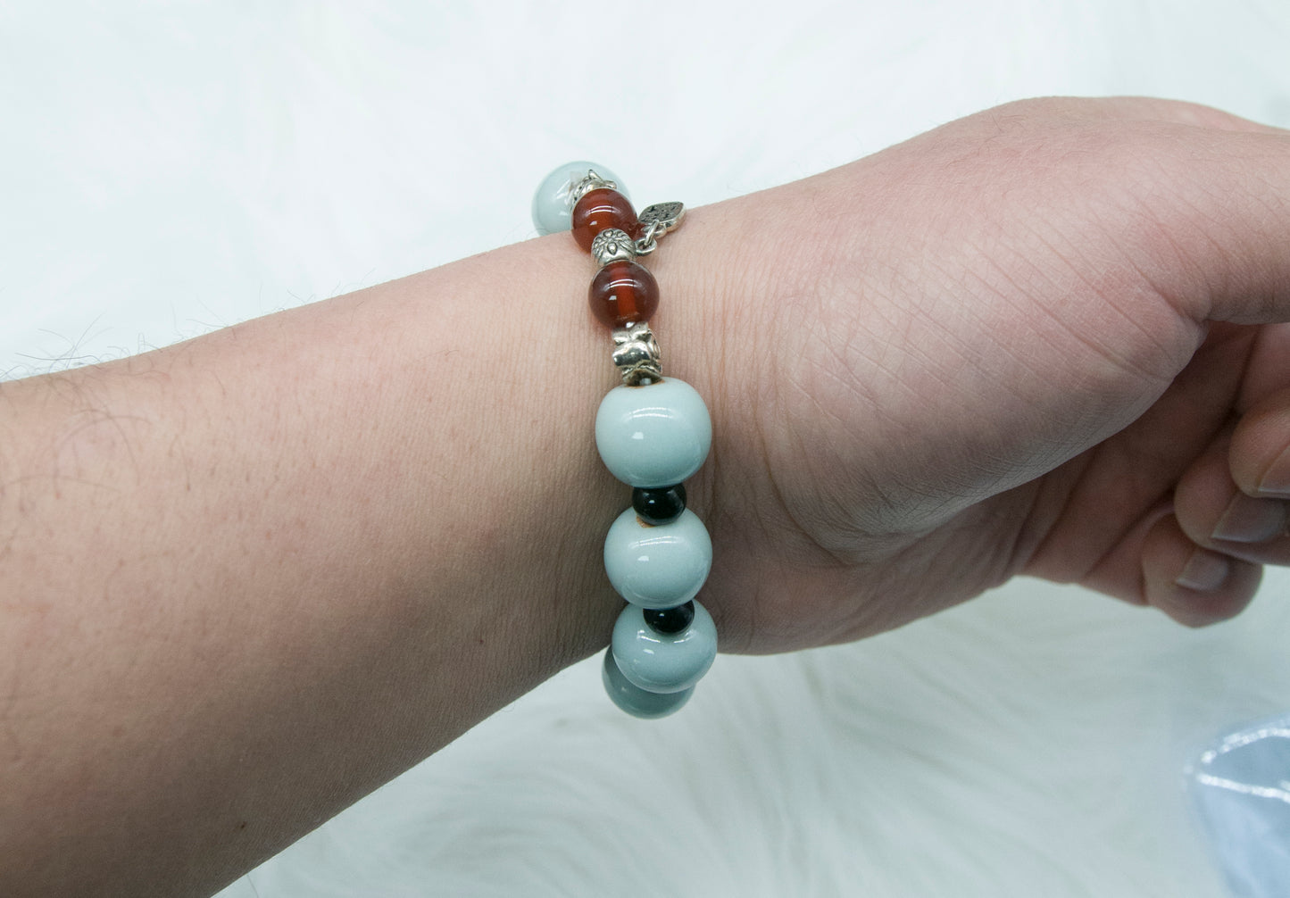 05016 Sky cyan glaze wealth bracelet