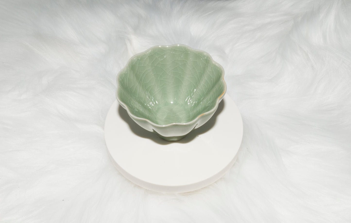 02004 RUCI Porcelain DOULI Flower Ribbed Cup