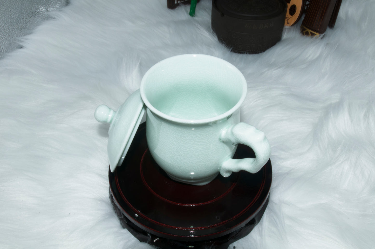 03001 Jade green glaze Dragon head Cup