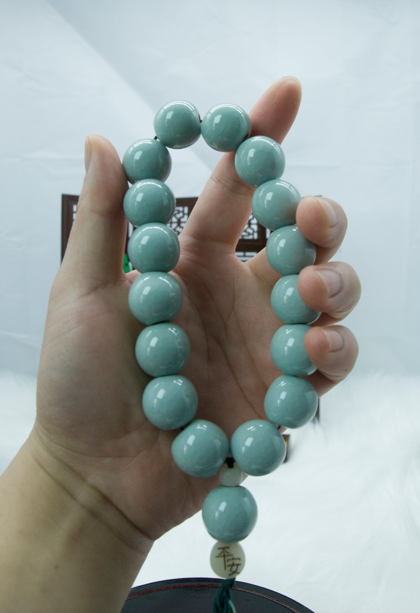 05017 Sky cyan glaze hand bracelet