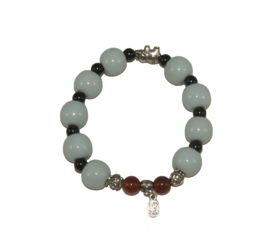 05016 Sky cyan glaze wealth bracelet