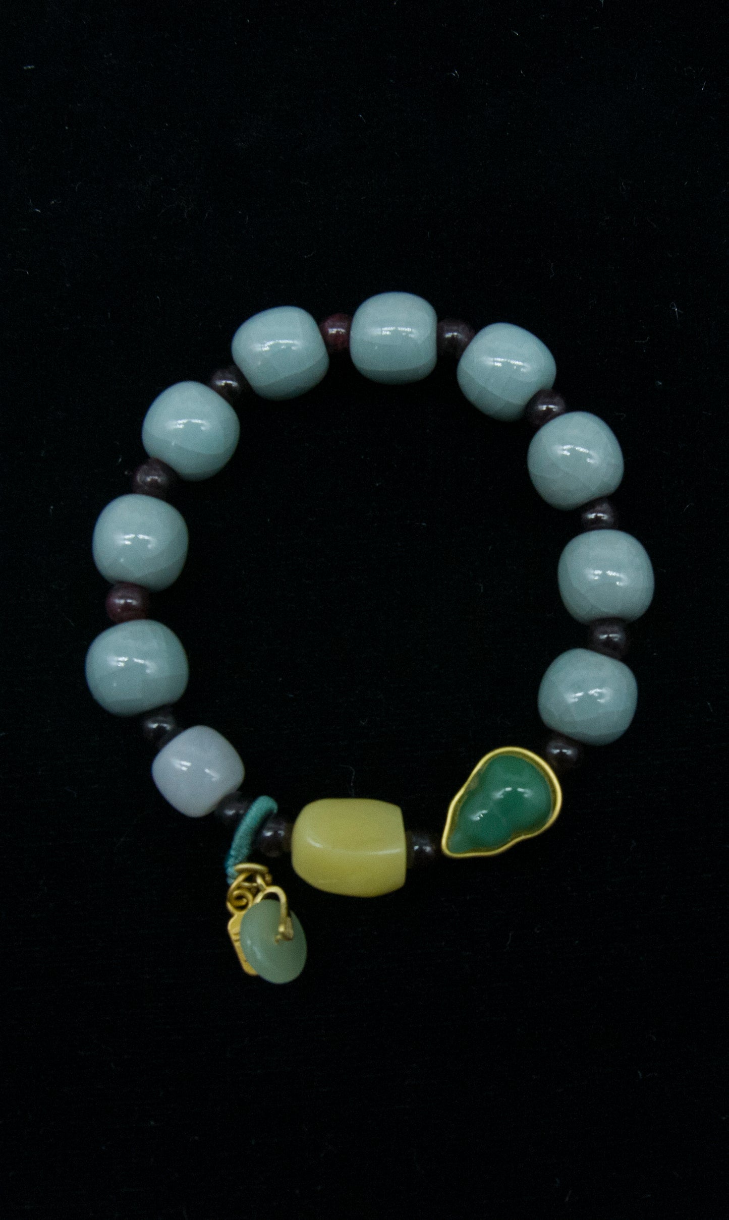 05014 Sky cyan glaze FU LU bracelet