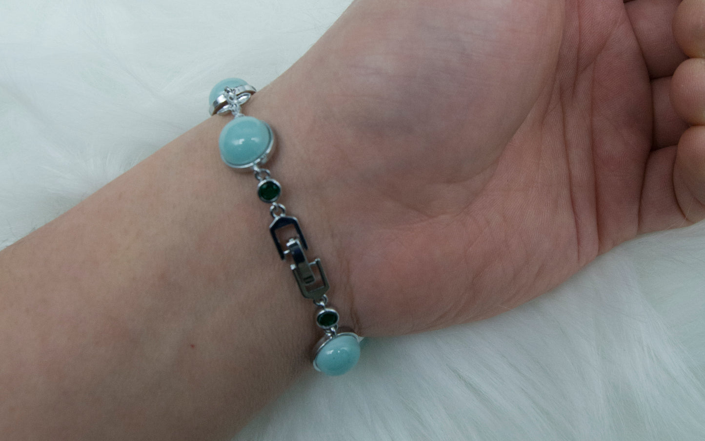 05011 Sky cyan glaze Bracelet