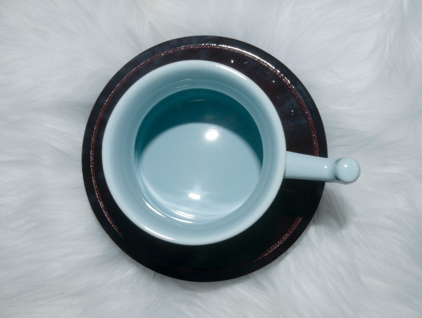 03004 Sky cyan glaze Bamboo joint Cup