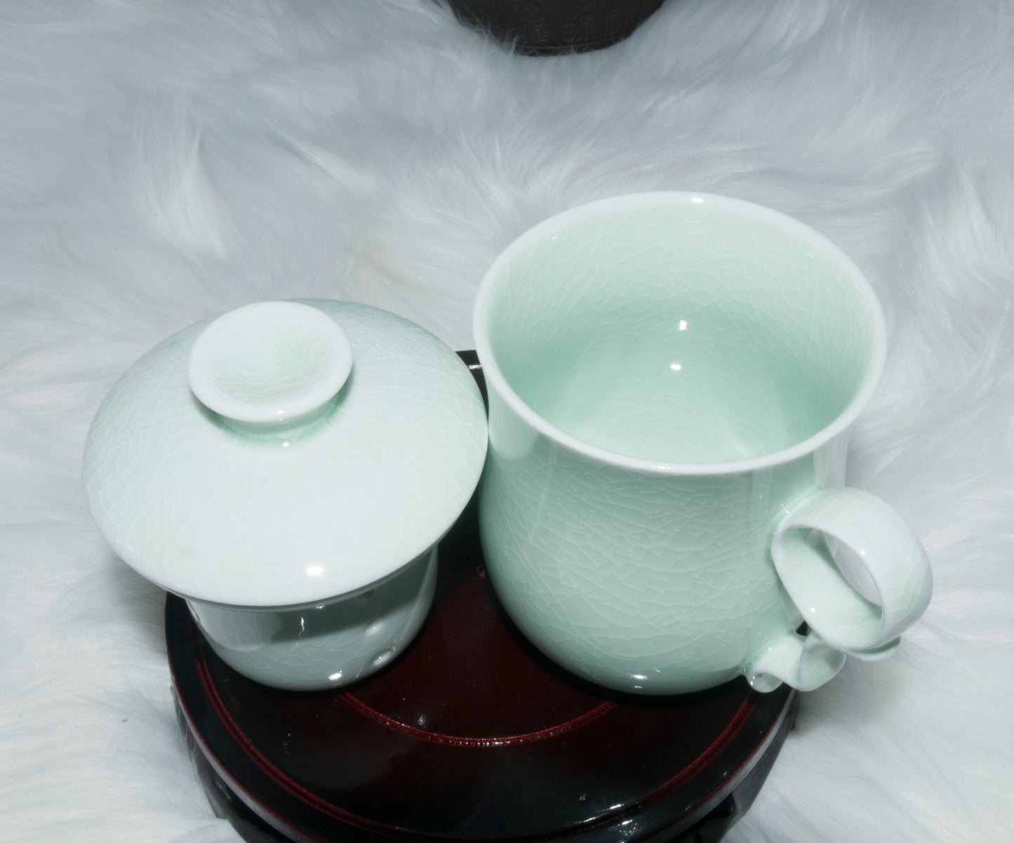 03006 Jade green glaze San Cai Cup