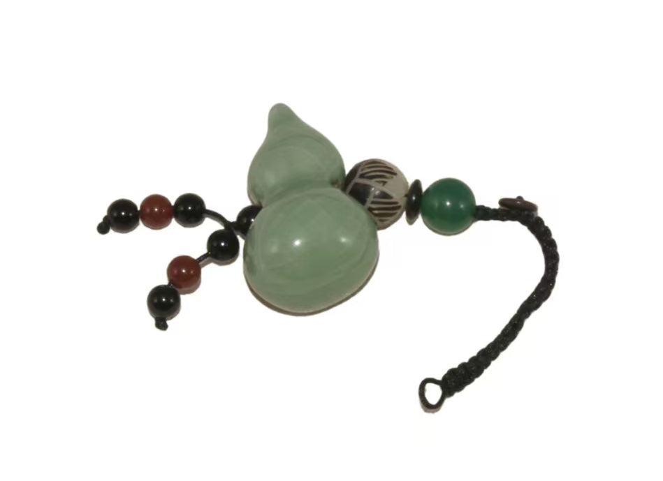 05013 Jade green glaze FU LU backpack charm