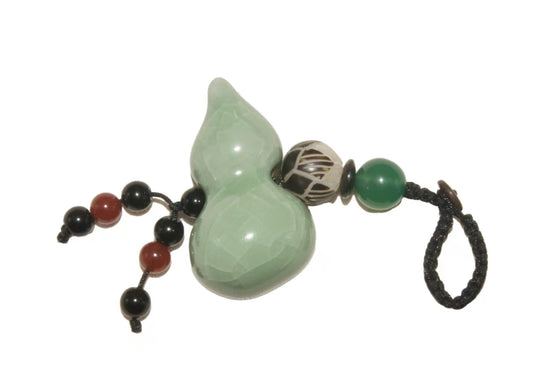 05013 Jade green glaze FU LU backpack charm